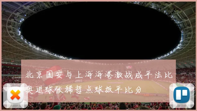 北京国安与上海海港激战成平法比奥进球张稀哲点球扳平比分